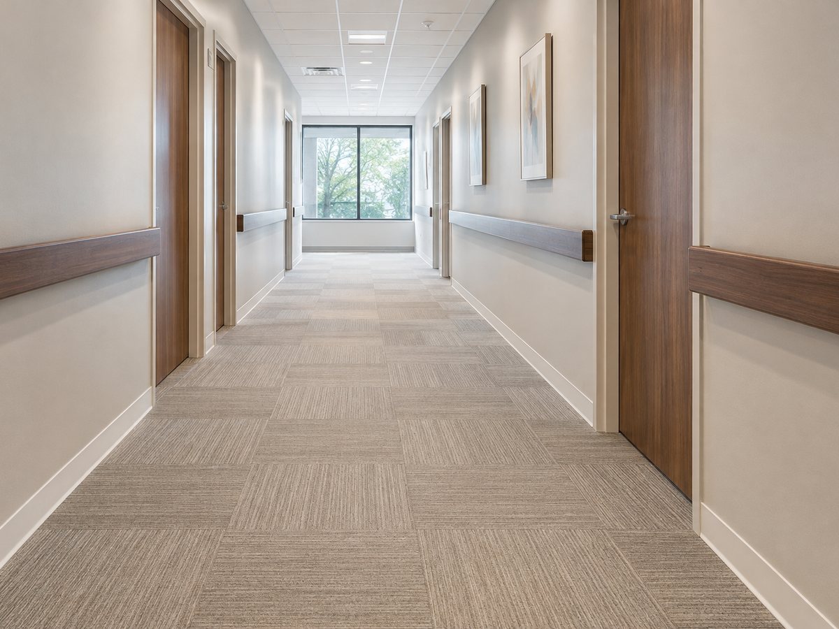 Clinic corridor carpet tile
