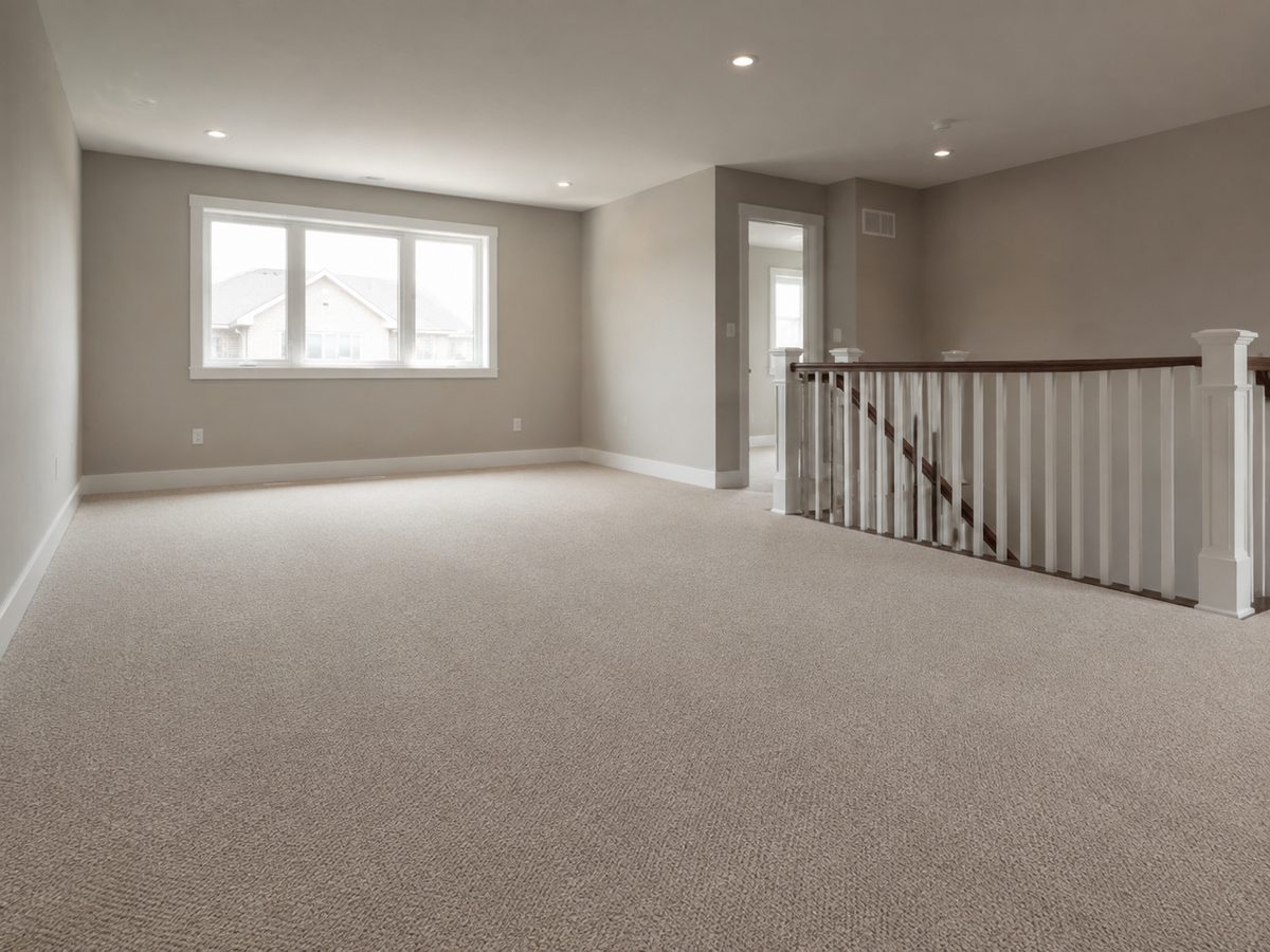 Recarpet before the furniture arrives.
