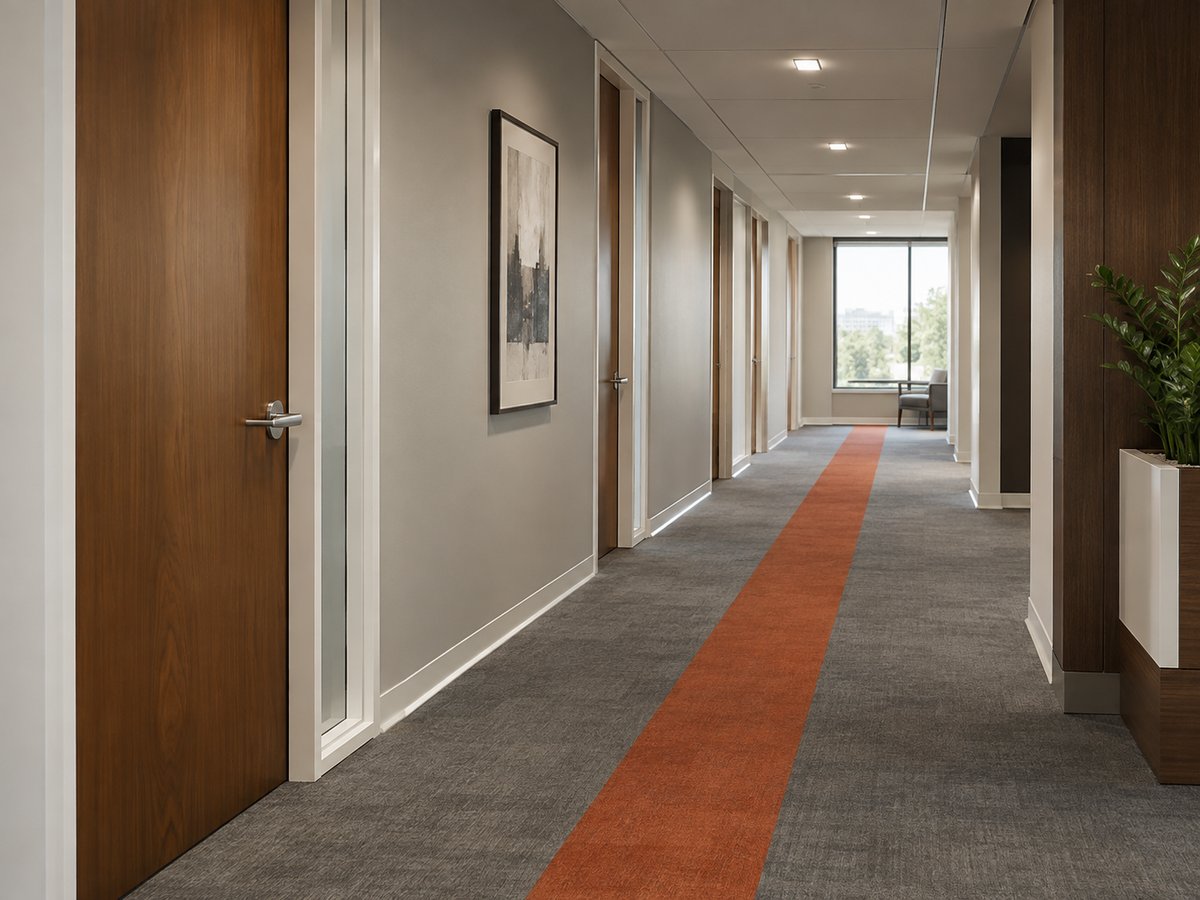 Corridor after recarpet
