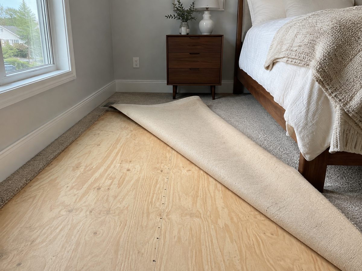 Carpet reinstalled after access
