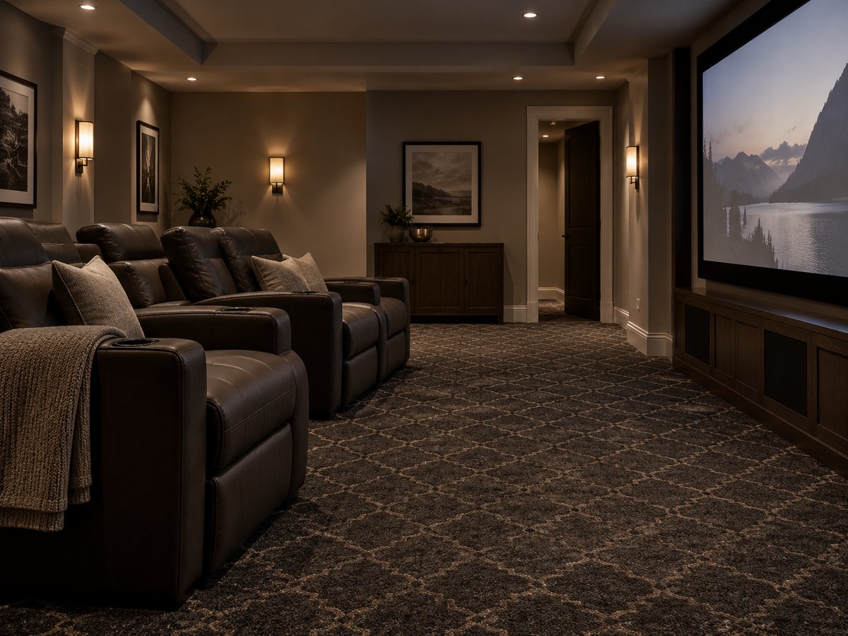 Basement theatre room
