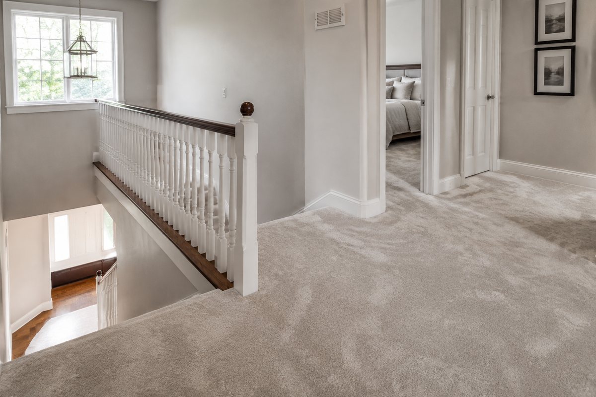 Bedroom plush carpet