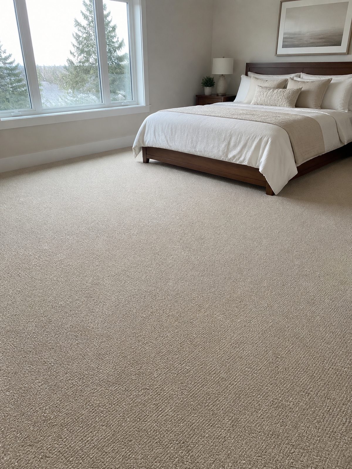 Carpet reinstalled and re-stretched
