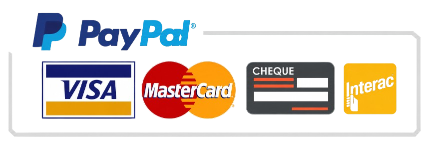 Accepted payments: PayPal, Visa, Mastercard, Cheque, Interac