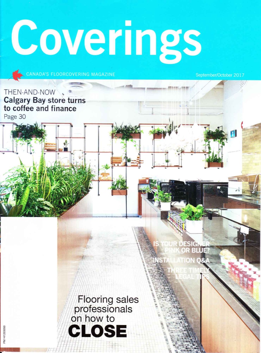 Flooring sales professionals on how to CLOSE feature in Coverings magazine