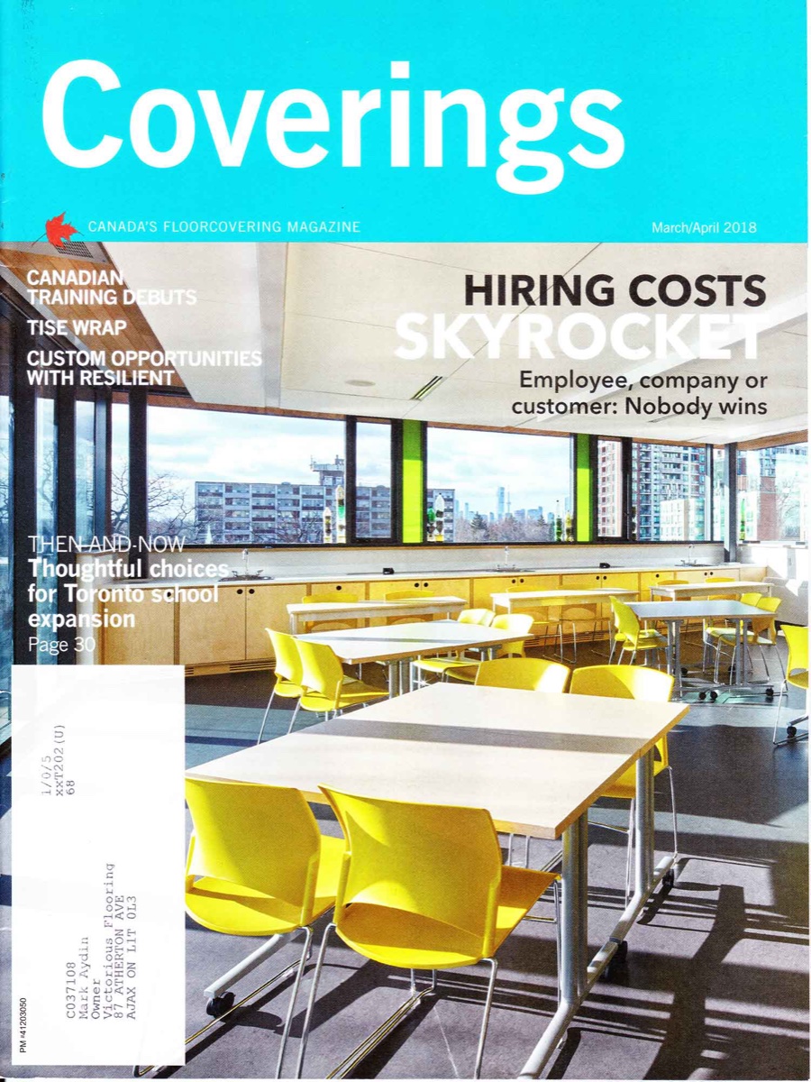 Hiring Costs Skyrocket feature in Coverings magazine