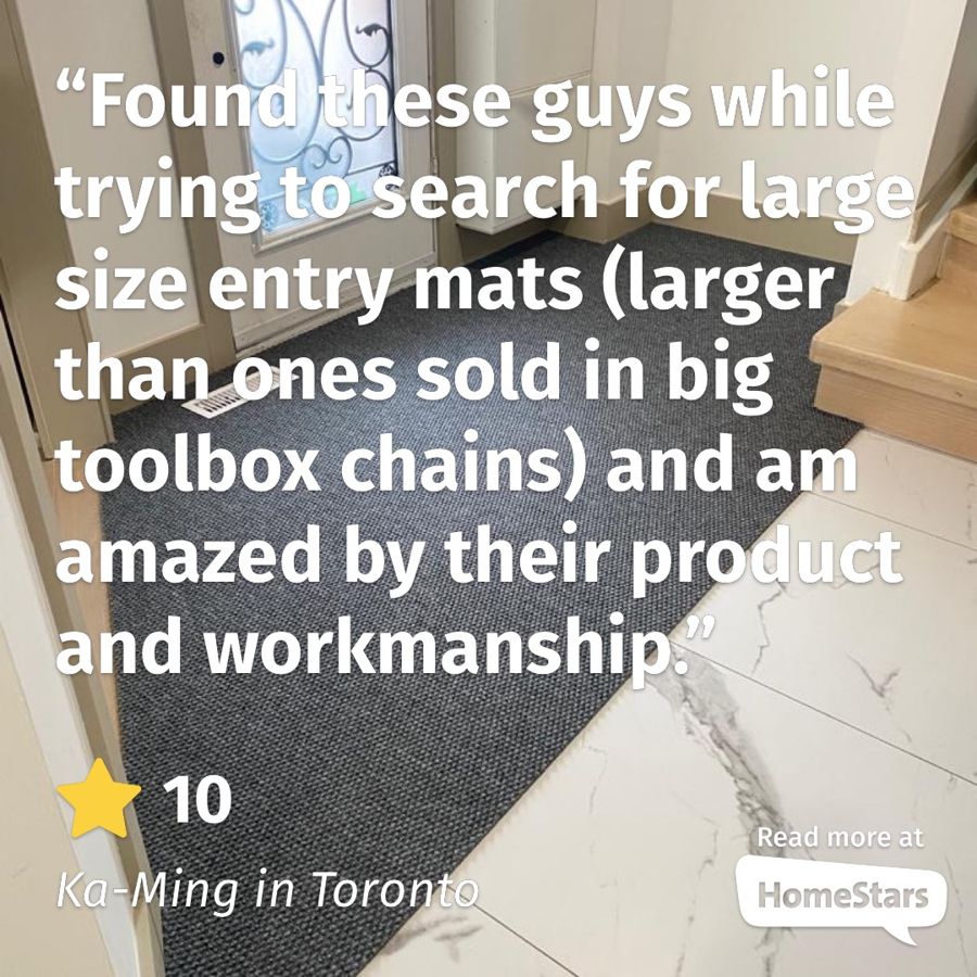 HomeStars review card: entry mat workmanship (Toronto)