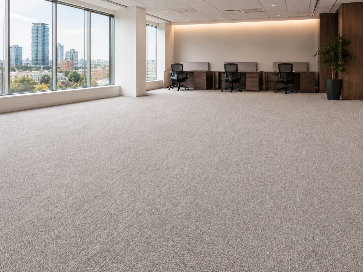 Office broadloom install