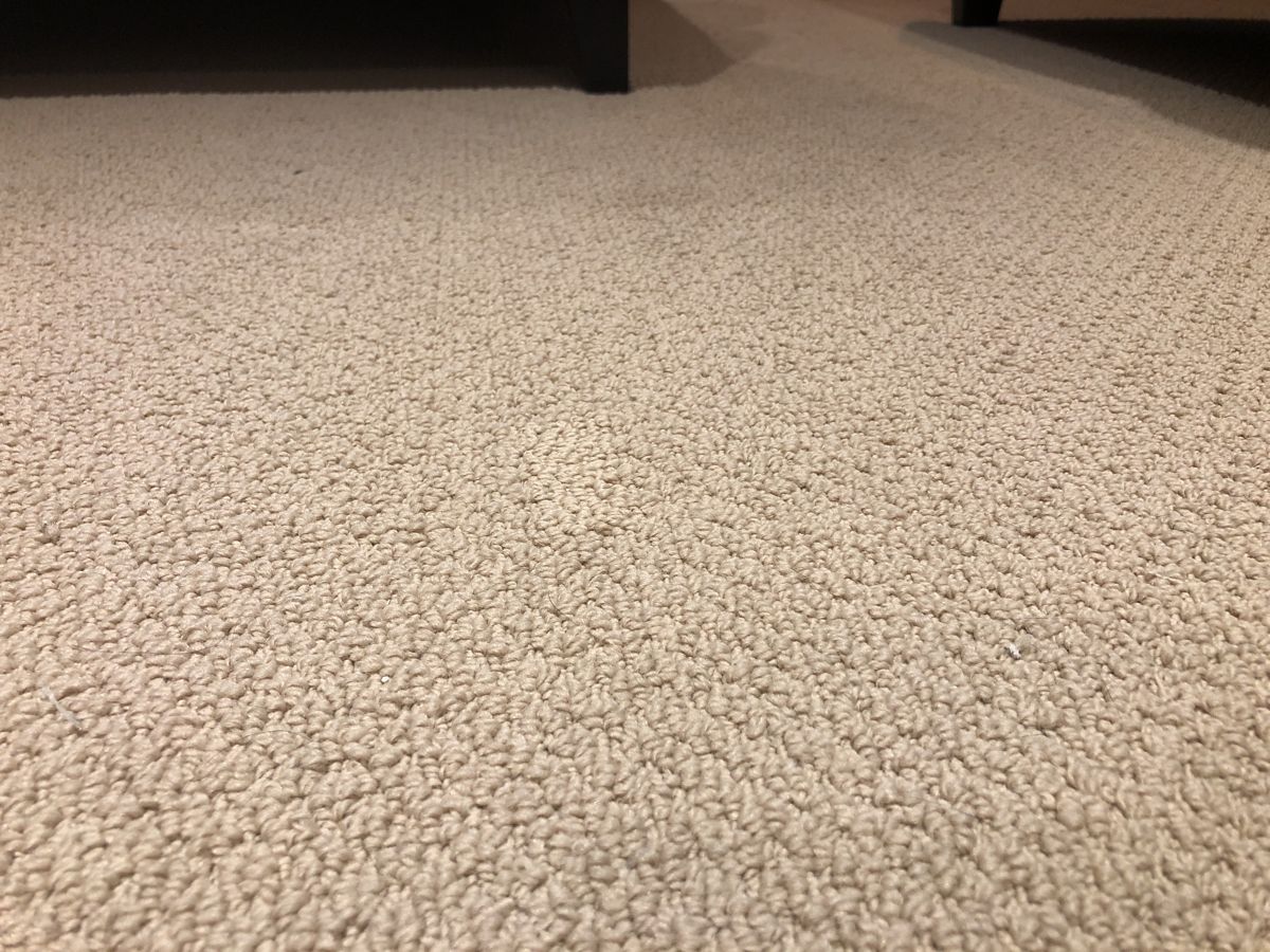 Check the underpad before blaming the carpet.